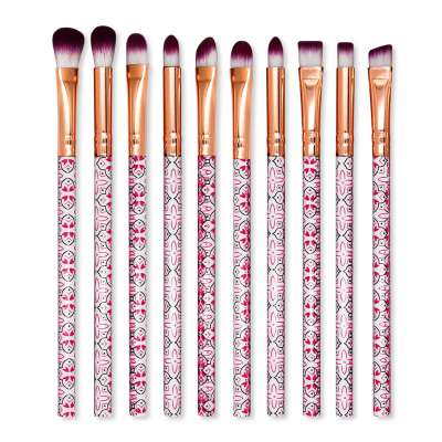 Brush Makeup 10pcs Marble Handle Eye Professional Makeup Brushes