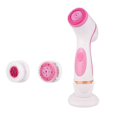 Factory Direct Supply Electric Silicone Facial Cleansing Brush Ultrasonic Spin Rechargeable Facial Brush